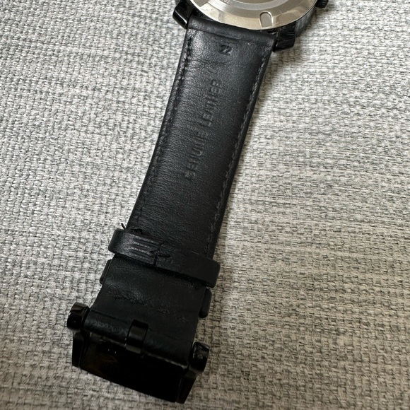 Movado Bold - Authentic- Black Genuine Leather Strap - Picture 6 of 9